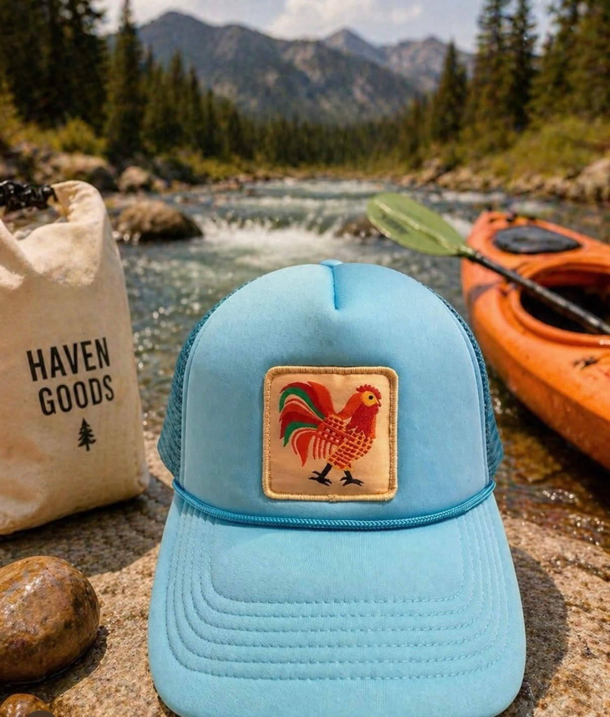 Blue Rooster Trucker Hat