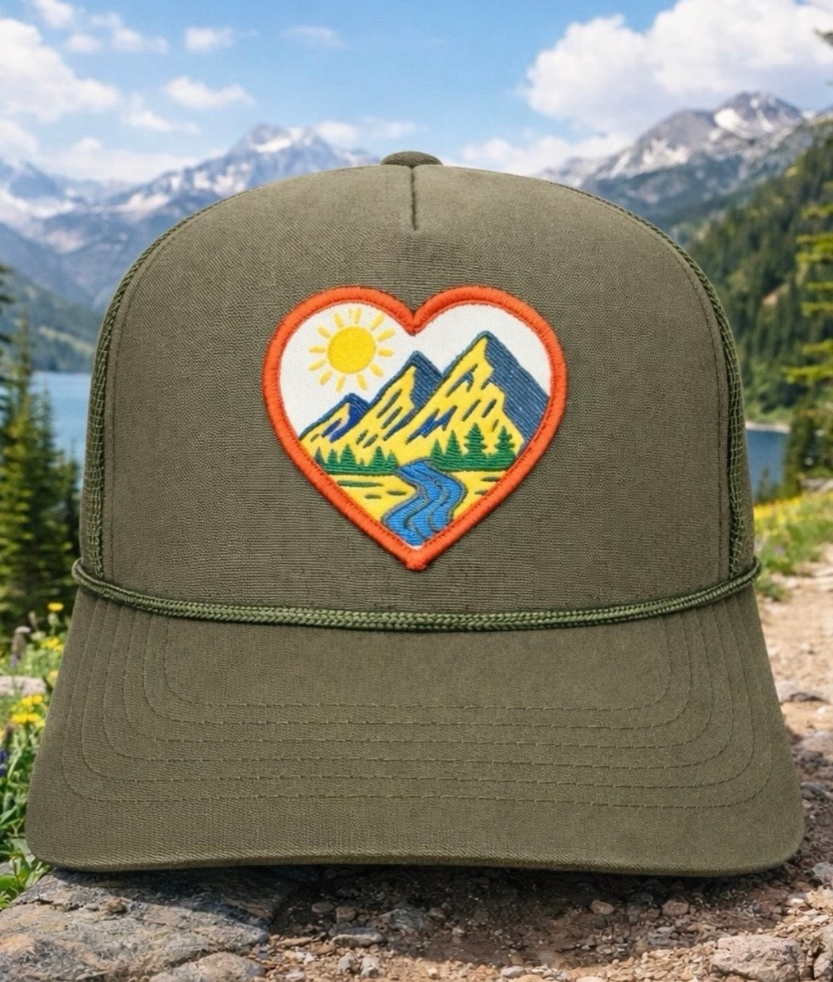 Mountain Heart Olive Trucker Hat