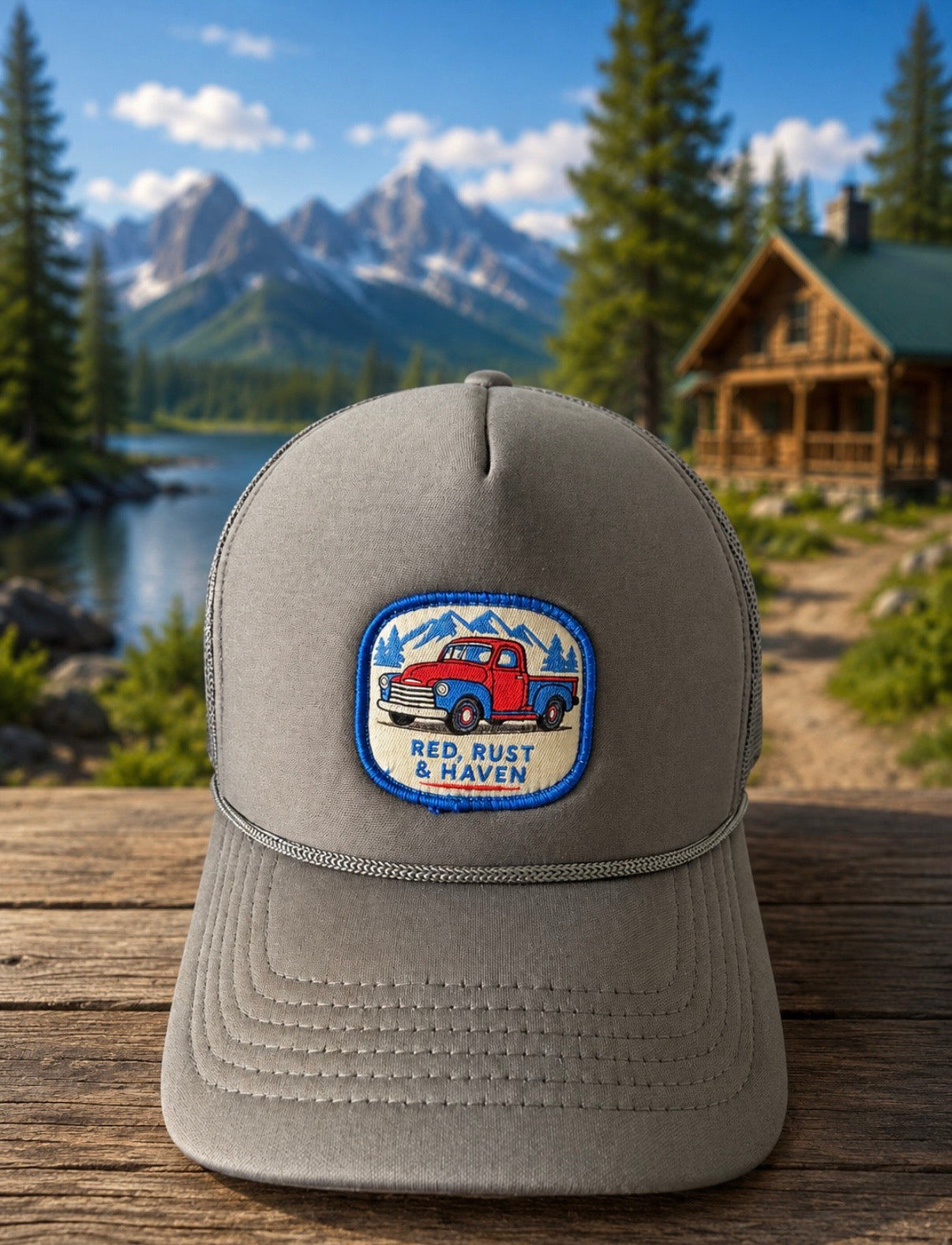 Red Rust Trucker Hat