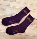 Vintage Truck Purple Cotton Crew Socks